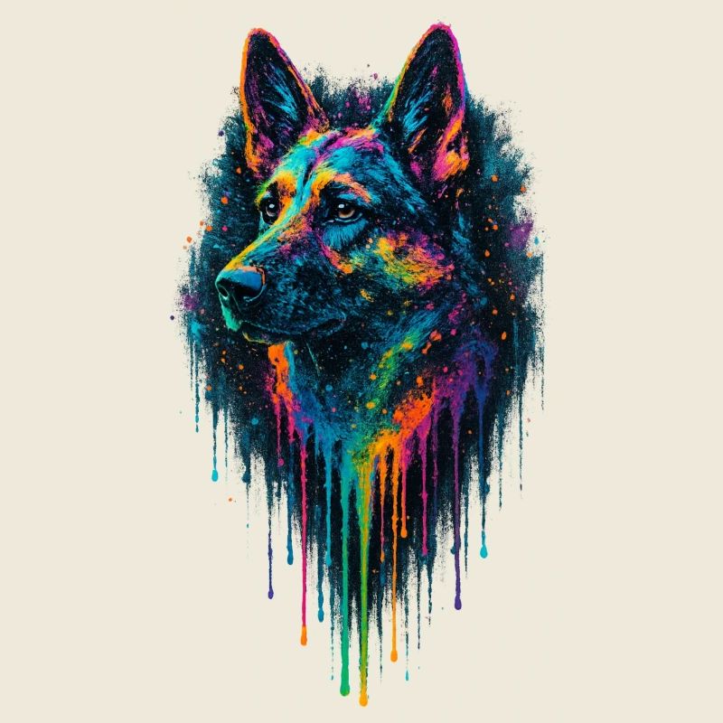 Deutscher Schäferstil – abstrakte Straßenkunst