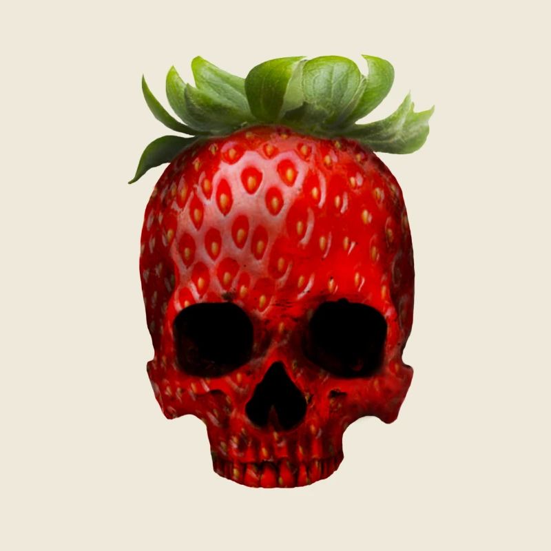 Erdbeer-Schädel