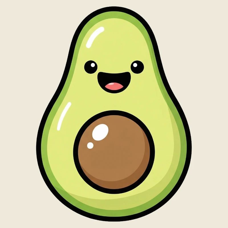 Niedliche Avocado Illustration