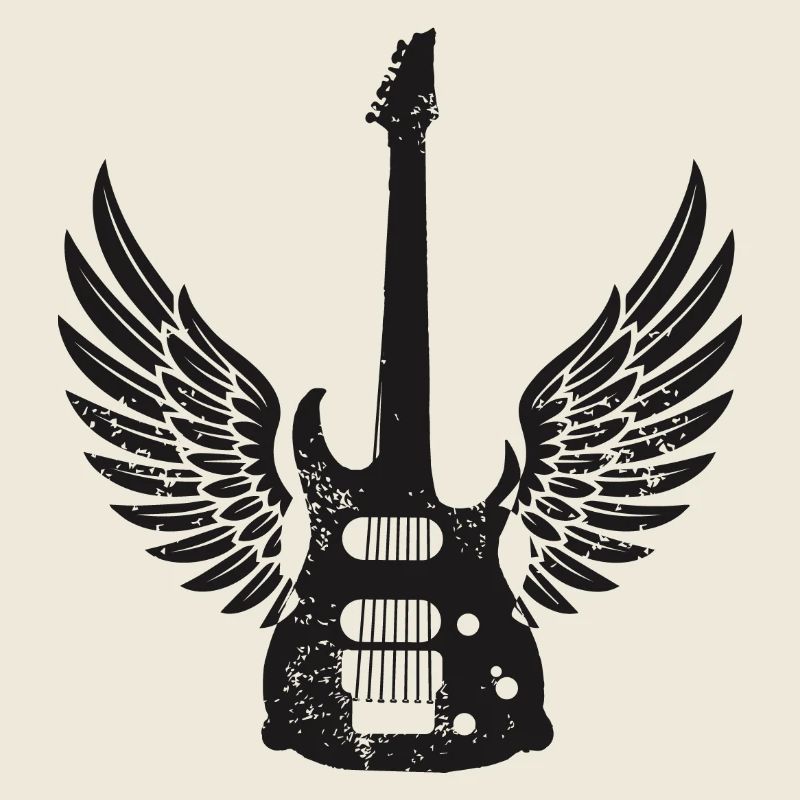 Guitar with Wings Design