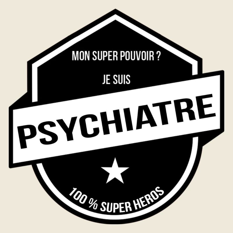 Psychiatre Superhéros Badge