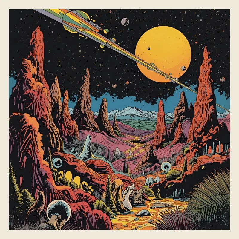 Futuriste Alien Planet Sky