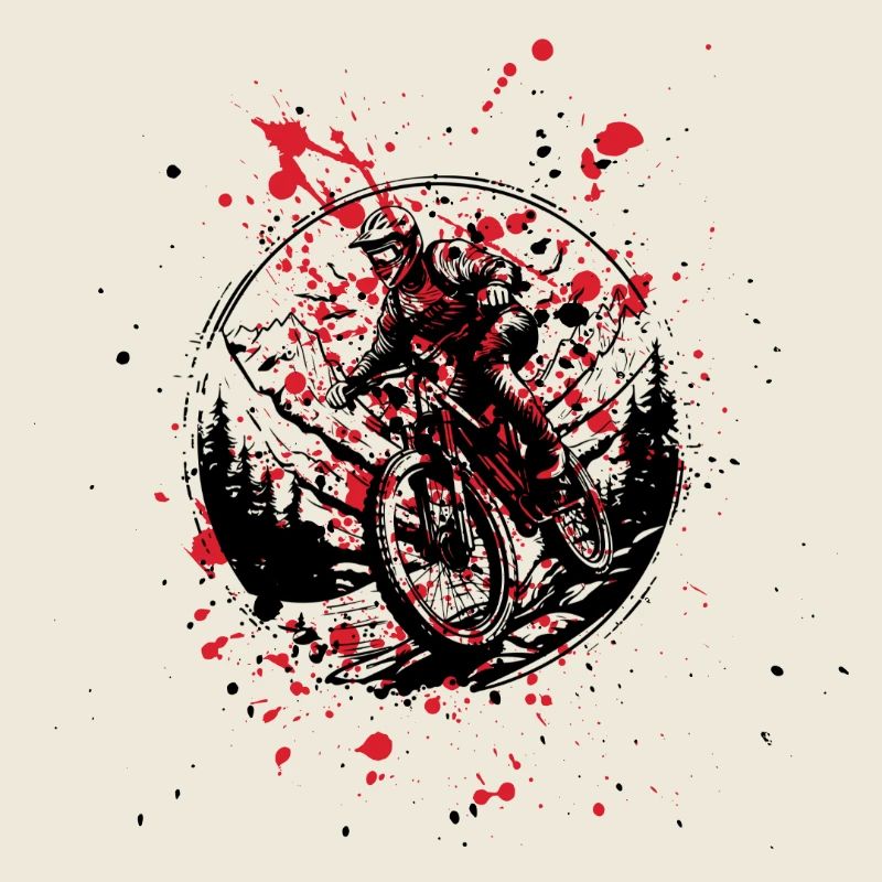 ATV on red and black spots