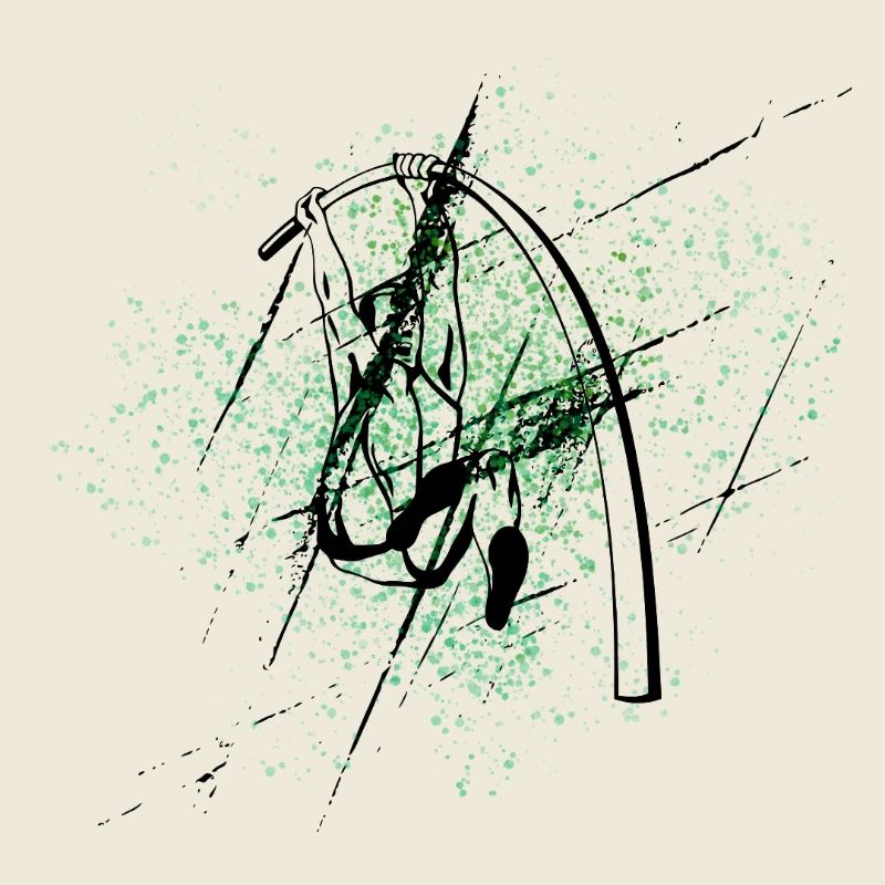 Stabhochsprung auf Éclats Verts