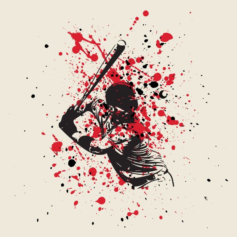 Rote Schwung auf Schwarz