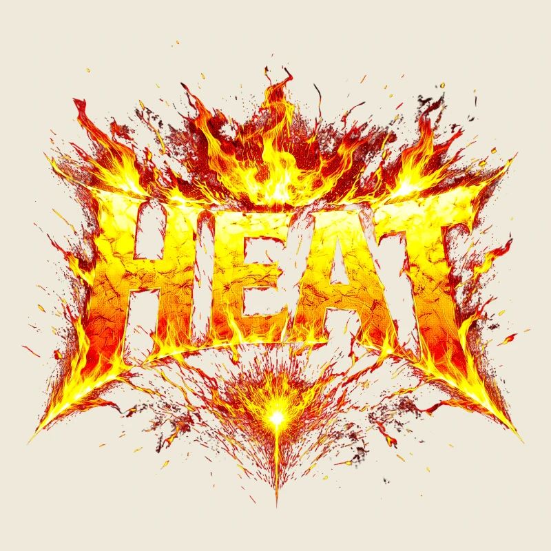 Typographie HEAT enflammée