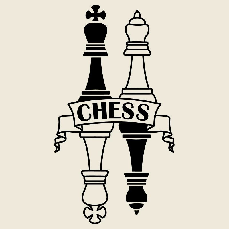 Schach transparenter König Dame Spiegelbild