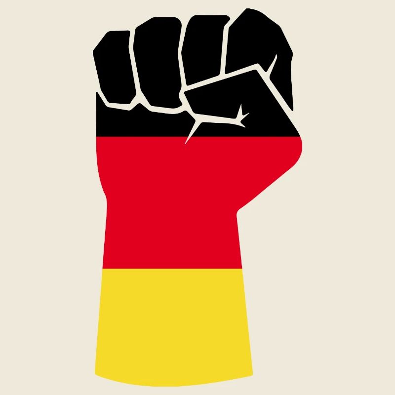 Deutsche Faust nach oben haltend