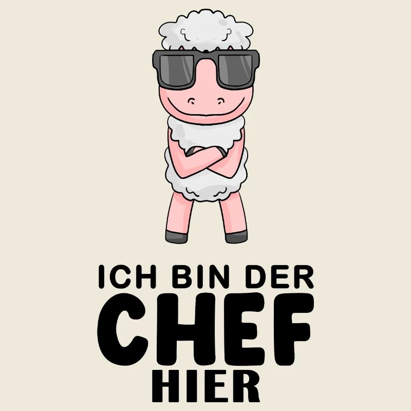 Chef Spruch Anführer Schaf Motiv