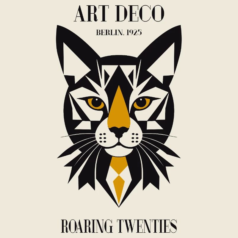 Chat Art Déco