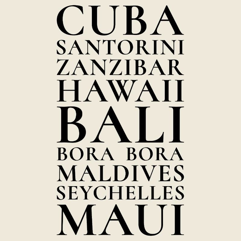 Inselträume Typografie