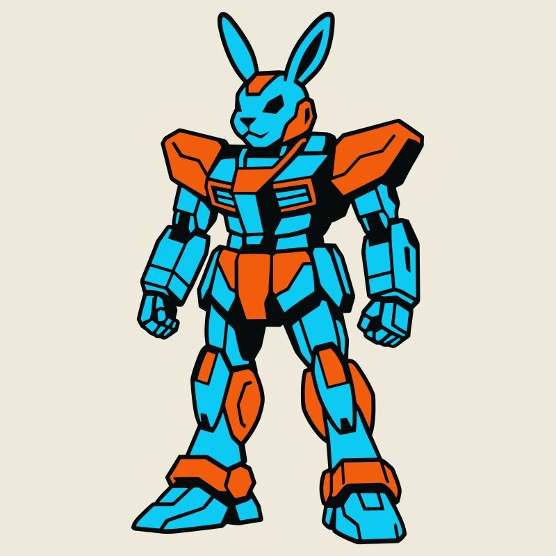 Robo Rabbit orange-blue
