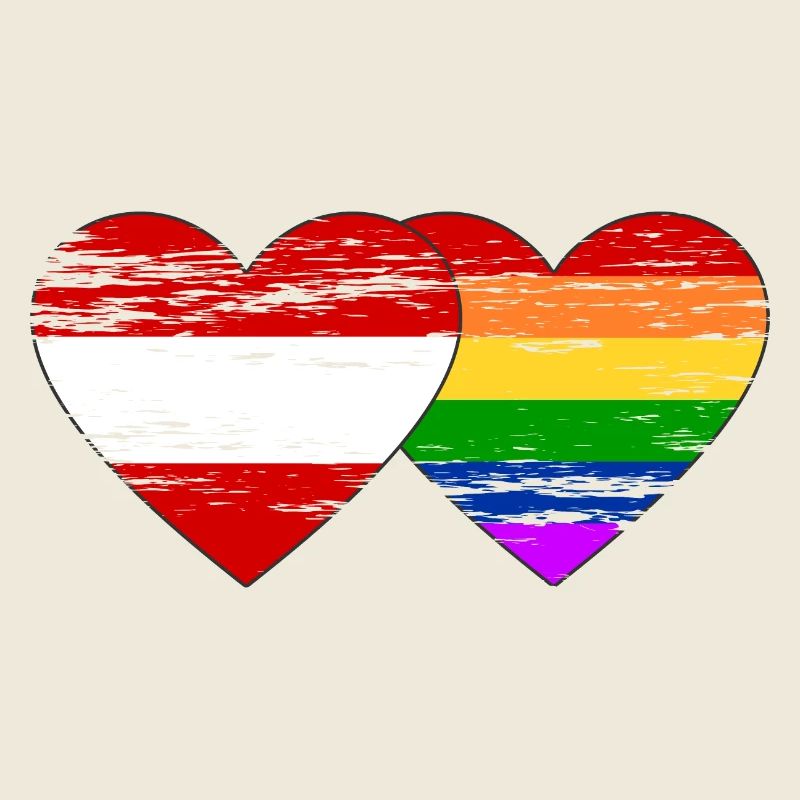 Österreich Regenbogen Flagge used