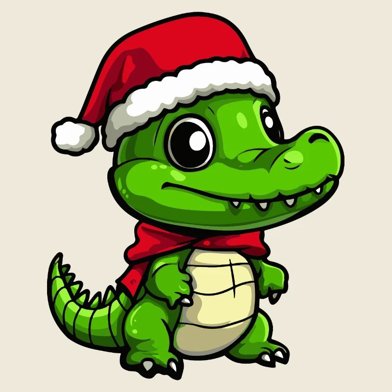 Alligator Weihnachten Niedlich