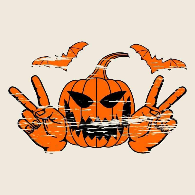 Helloween Frieden Victory Hand Symbol used