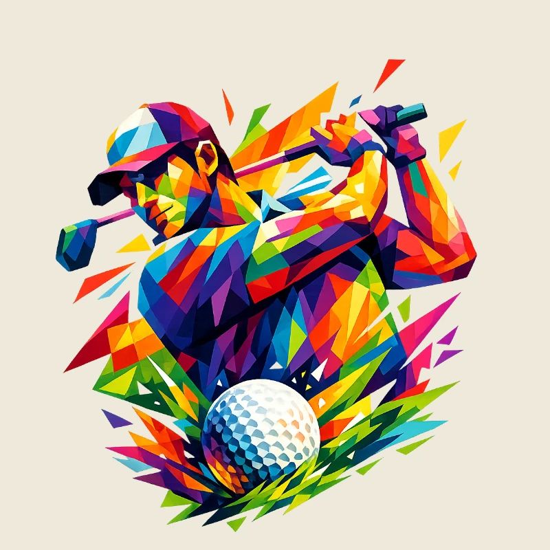 Explosion de couleurs dans les coups de golf