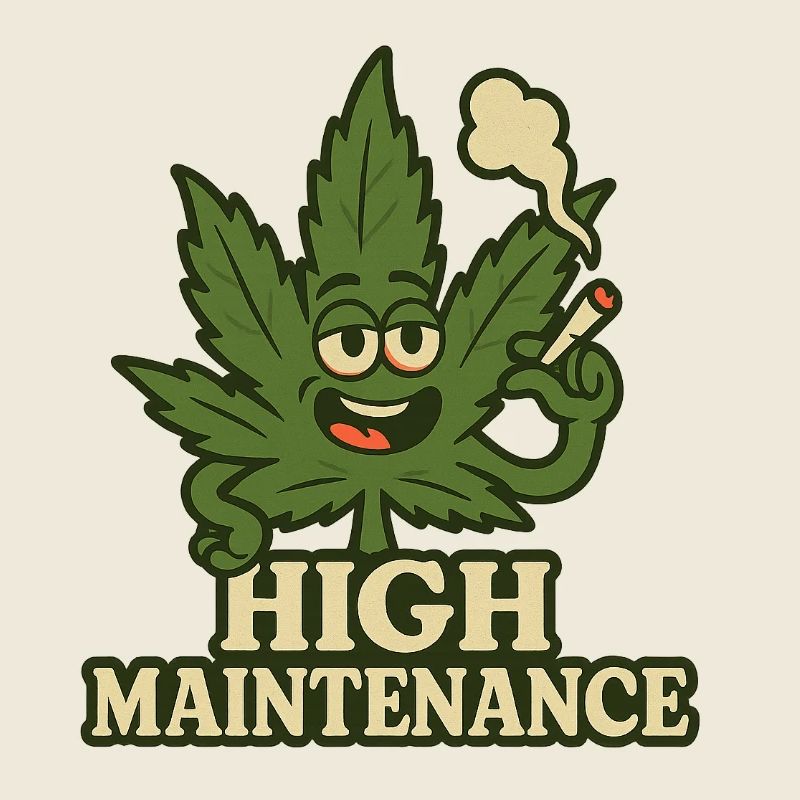 High Maintenance Cannabis Leaf