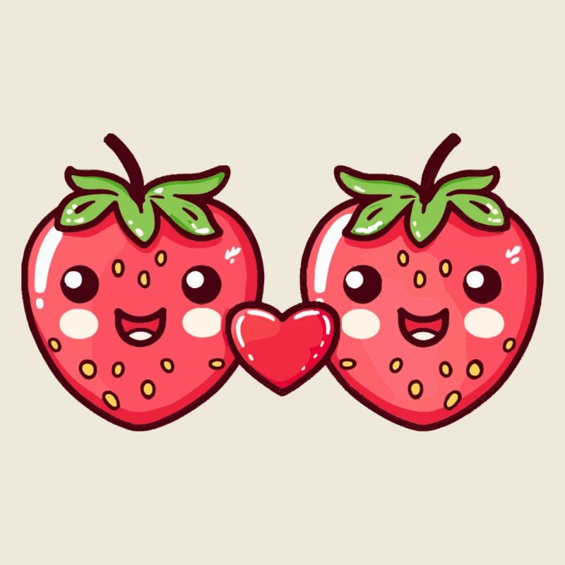 Erdbeeren Paar Liebe Herz Valentinstag