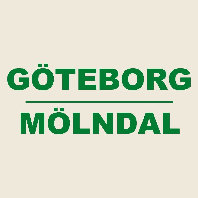 Göteborg Mölndal – Design vert-noir