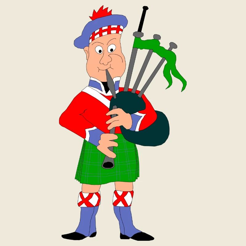 Scotsmen with bagpipes Scotland