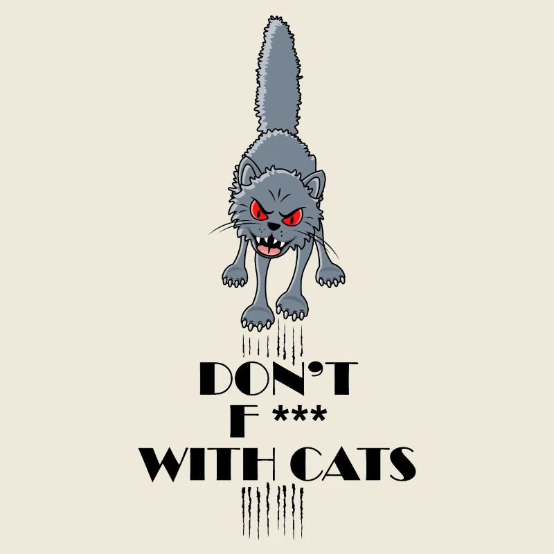 Ne vous fâchez pas avec les chats - Le chat méchant se raye partout