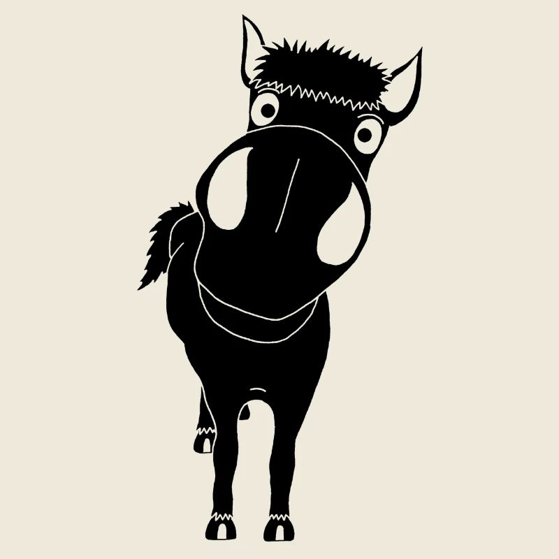 Gros plan sur un cheval noir