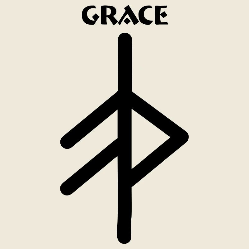 Wikingerrune Symbol Gnade, Barmherzigkeit Text GNADE