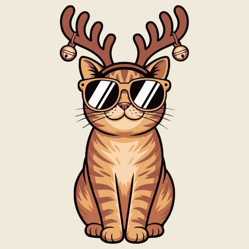 Katzen hirsch mit Sonnenbrille
