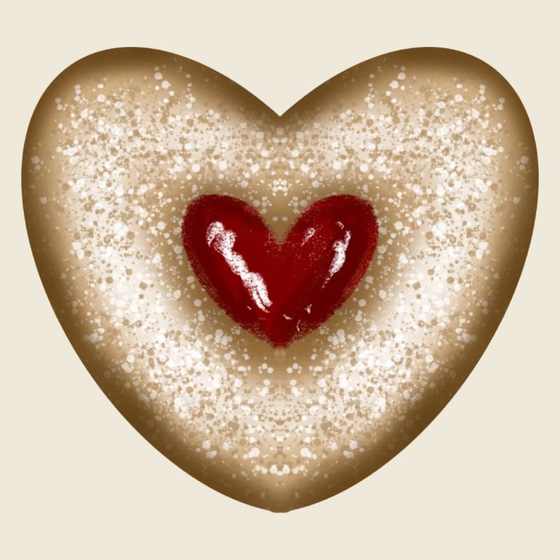 Biscuits de Noël, biscuit, cœur de confiture