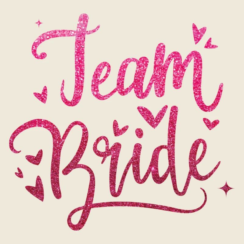 Team Bride in Glitter Pink for your bachelor party