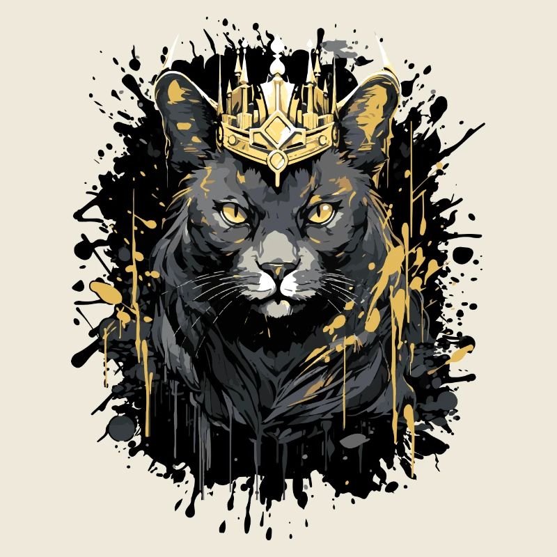 Cat Symbol Head Portrait Crown