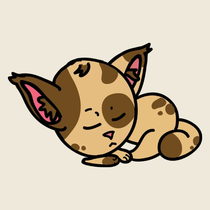 Schlafende Katze Comic Figur - Geschenkidee