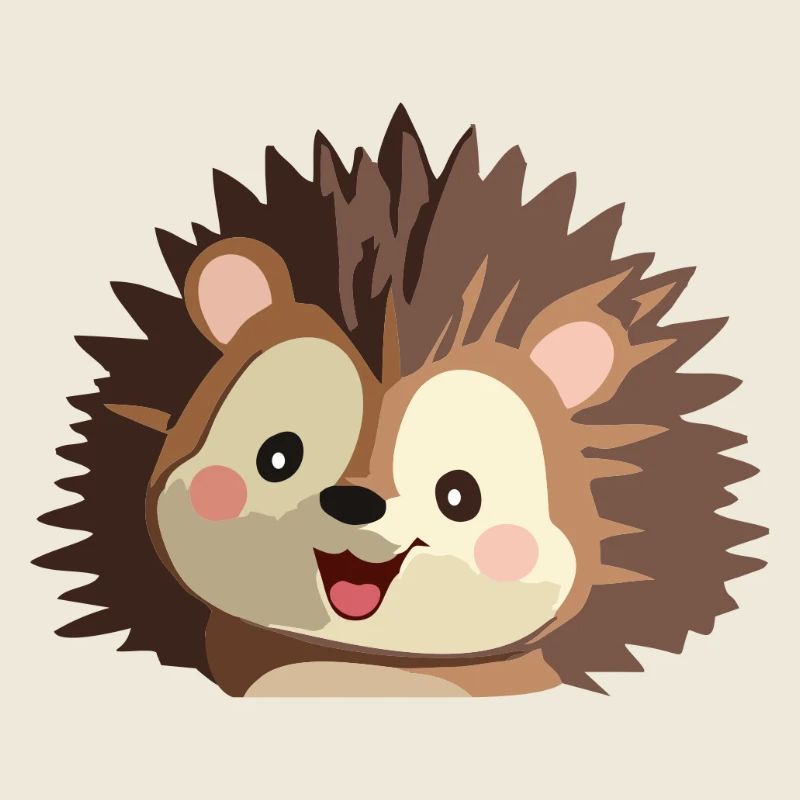 Illustration d'un hérisson câlin