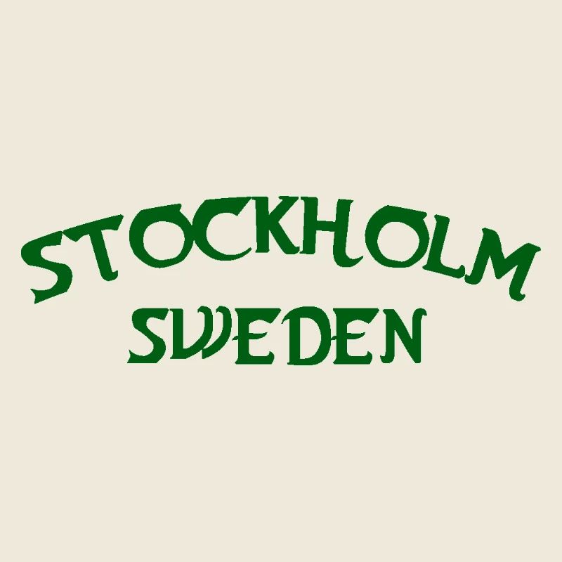 Stockholm Green Retro Texte
