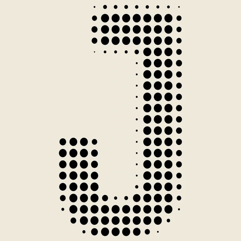 J Buchstabe Punkte Raster