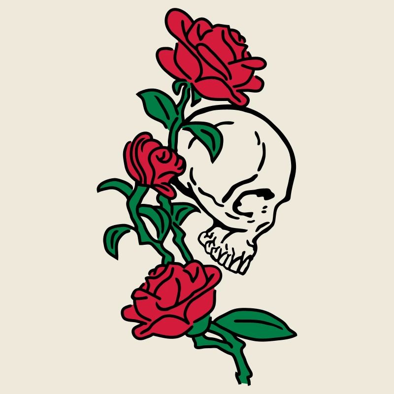 skull and roses es123