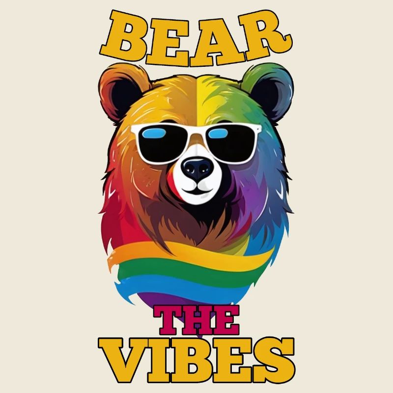 BEAR THE VIBES, BUNTER SCHWULER BÄR, LGBT