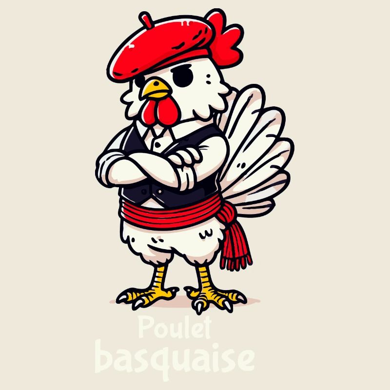 Poulet Basquaise - Texte clair
