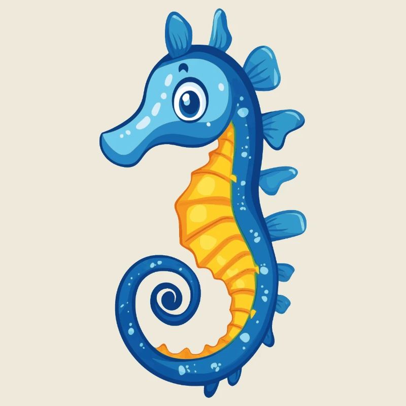 Hippocampe bleu