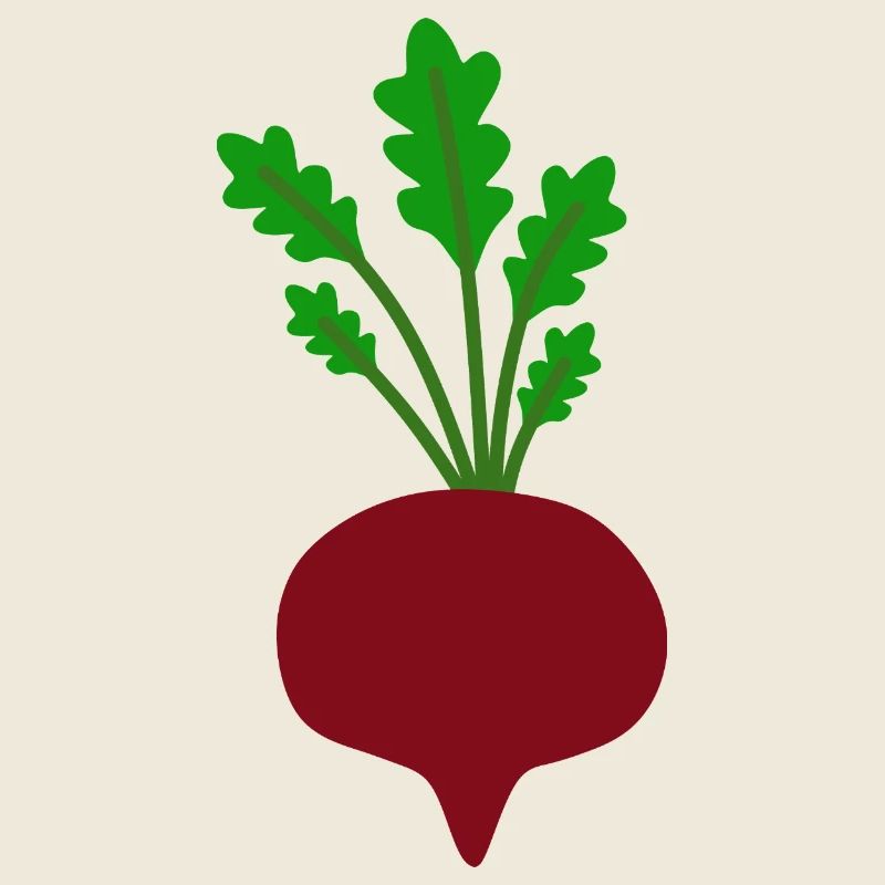 Lebendige Rote-Bete-Blatt-Illustration