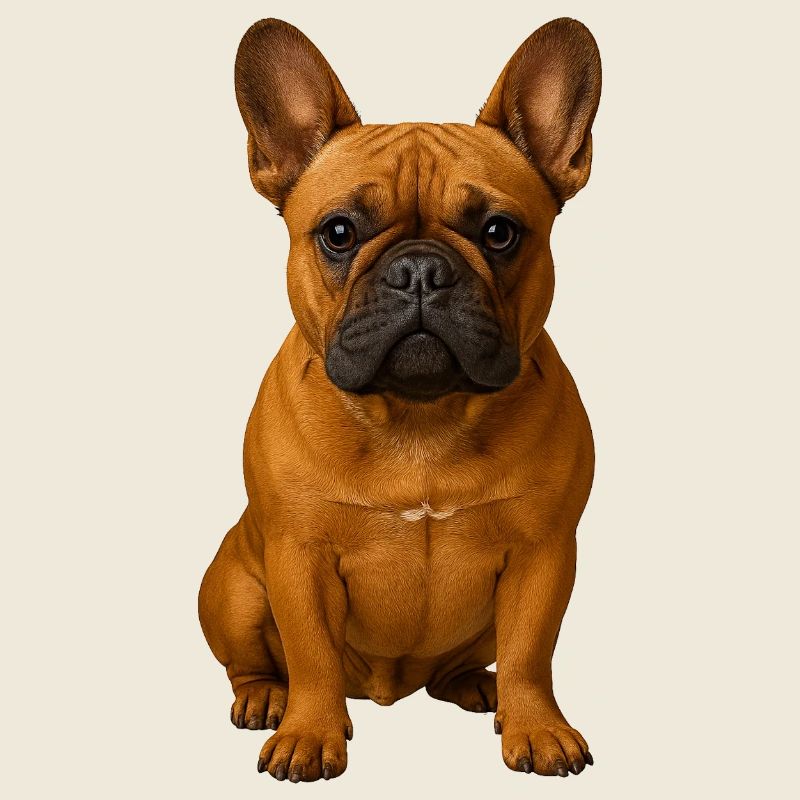 Frenchie Portrait Kraftvolle Pose