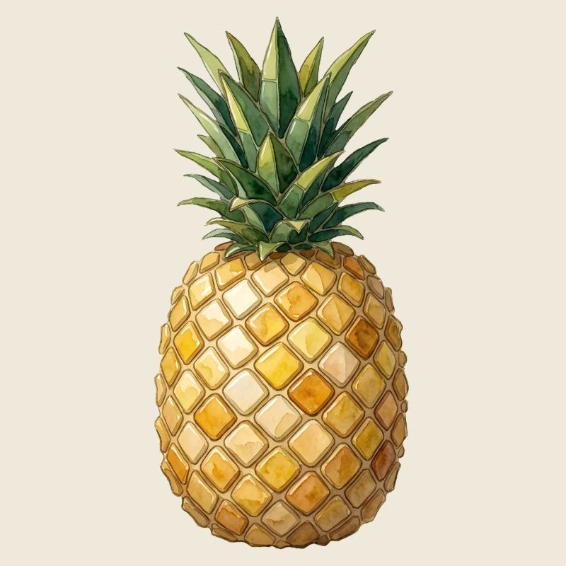 Pineapple Mosaic - Tropical Art for Summer Fans