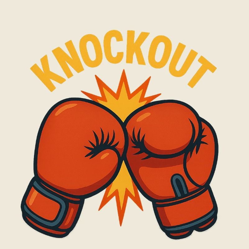 Knockout – Bande dessinée de gants de boxe