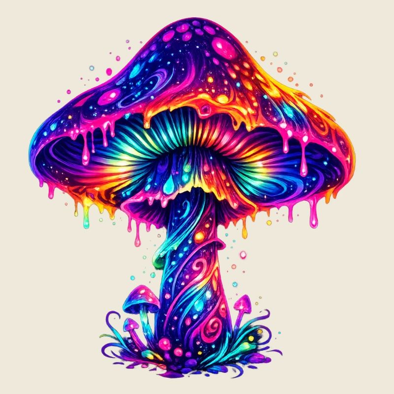 Psychedelic Rainbow Mushroom