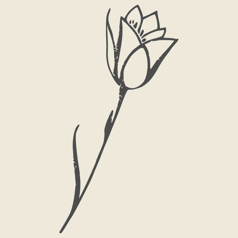 Tulipe dessin motif fleuri uni