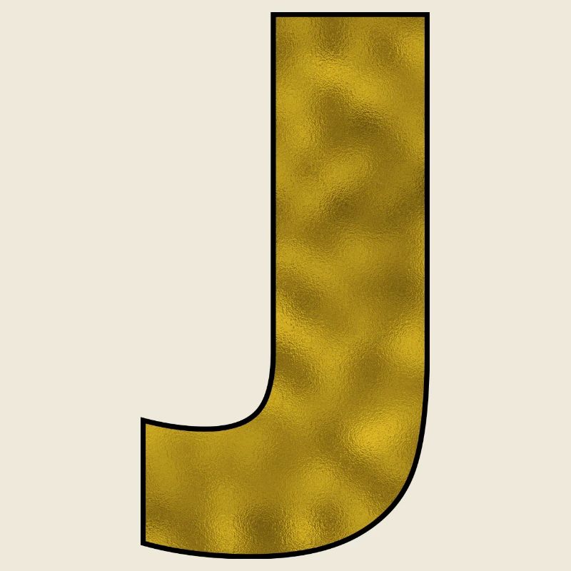 Lettre J Or