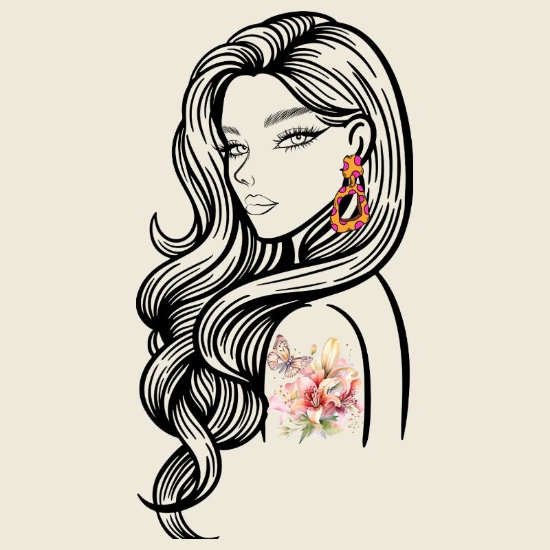 Explodiertes Tattoo Blumendesign