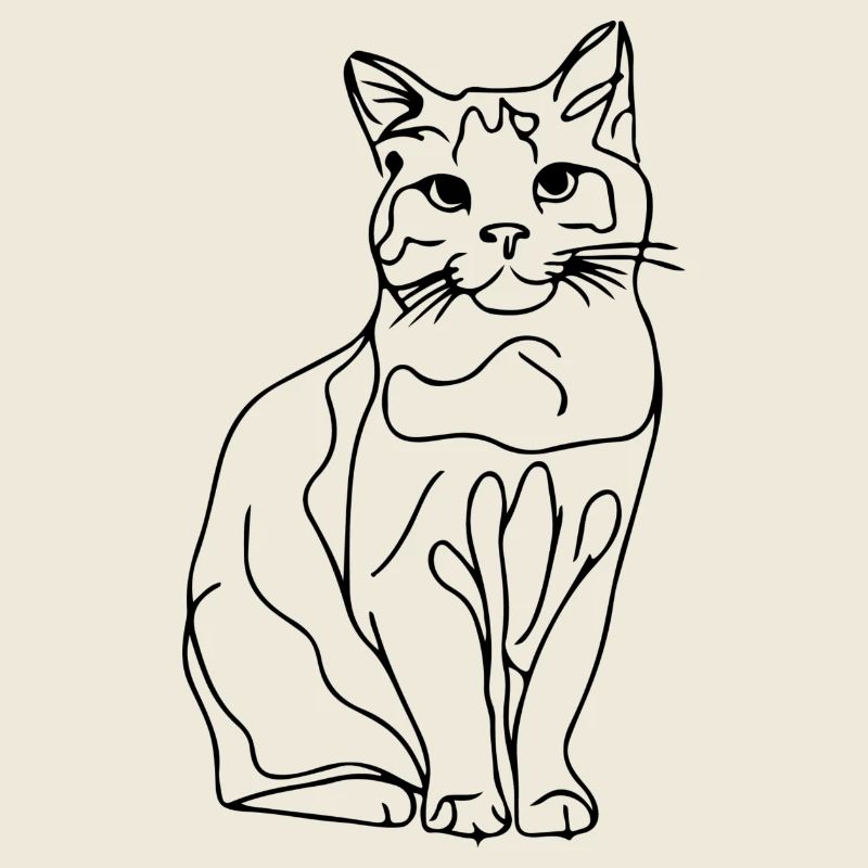 Cat_ eine Strichzeichnung