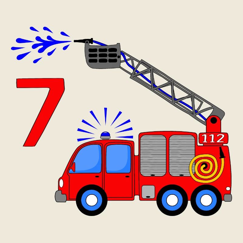 Fire engine 7 birthday children