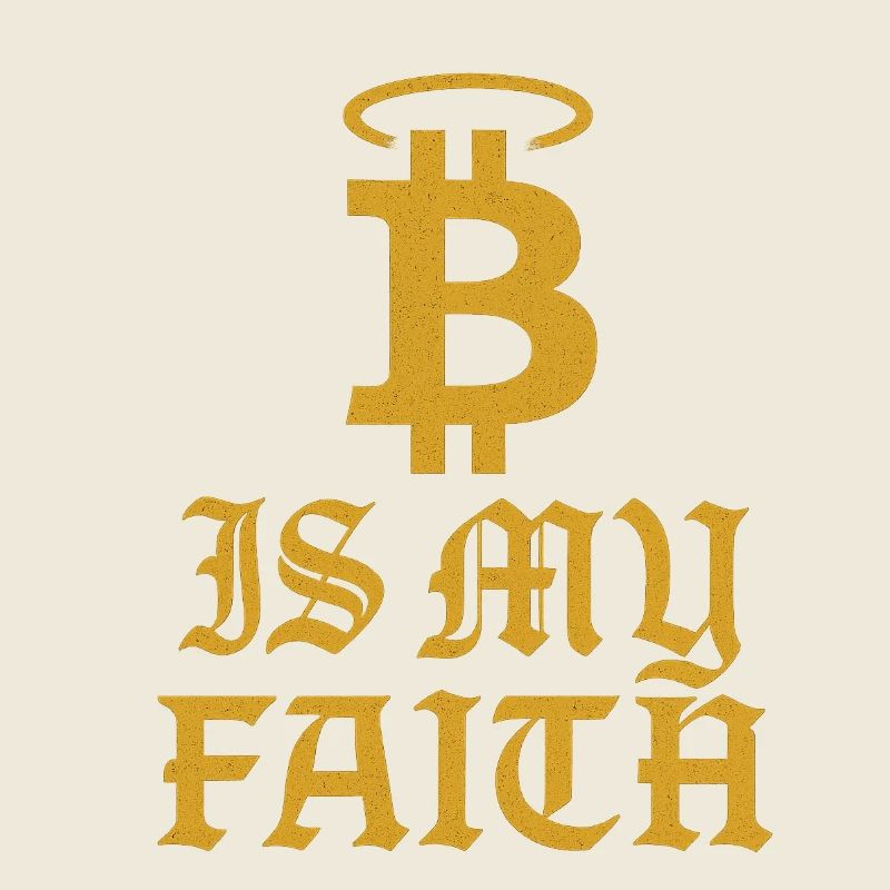 Bitcoin Glauben Symbol Design